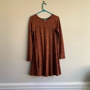 Burnt Orange and Black Old Navy Swing Dress
